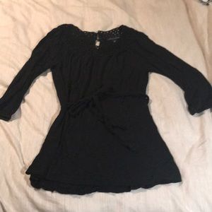 Black top with cloth sash